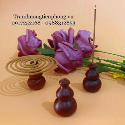 Hồ Lô Cắm Nhang Gỗ Hương