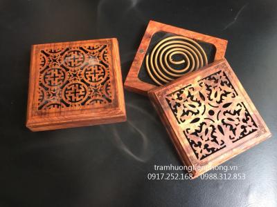 Hộp xông nhang khoanh vuông