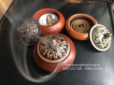 Lư xông Trầm nắp đồng