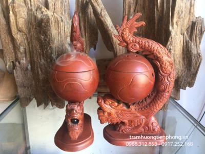 Tượng Rồng Địa Cầu Xông Trầm
