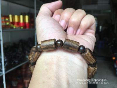 Vòng Trầm Hương Trúc Thơm Ngọt 14mm